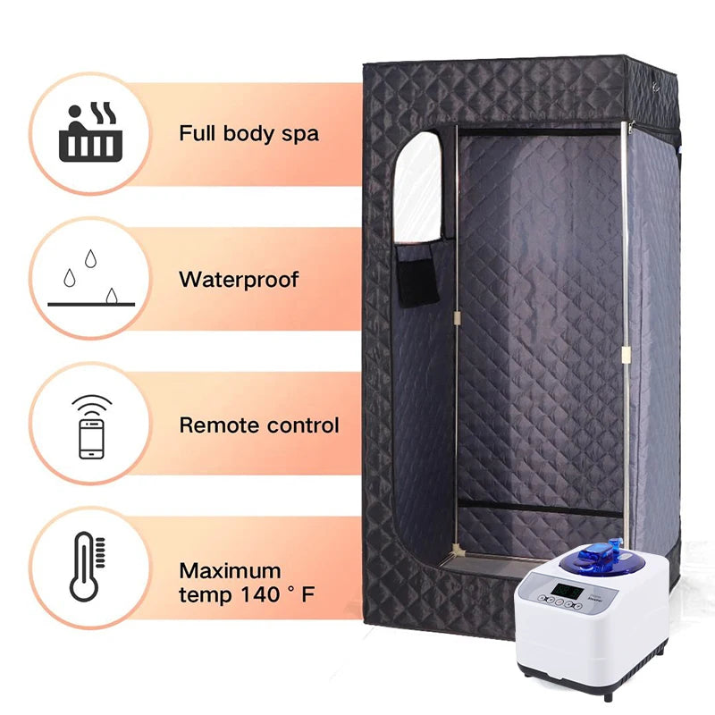 Axopneus™ SteamFlex Portable Sauna Tent (1500W Wet Steam System)